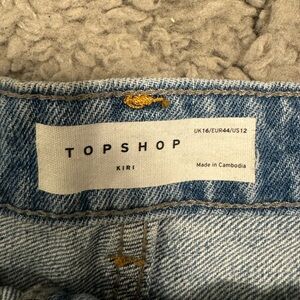 Top Shop Jean Flare High Waisted Shorts